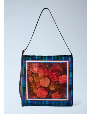 Dries Van Noten Floral Panel Shoulder Bag - Red