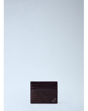 Prada Leather Card Holder - White