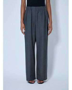 Jil Sander Pinstripe Wide-Leg Pants - Blue