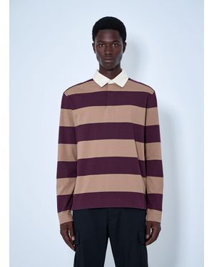Moncler Striped Rugby Shirt - Red