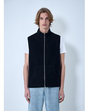 Rier High-Neck Zip Vest - Blue