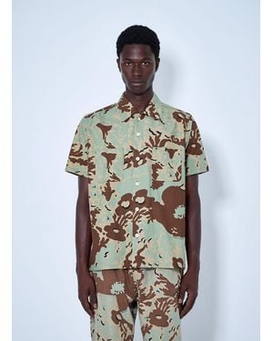 Nomarythm Textile Camo Flower Summer Shirt - Natural