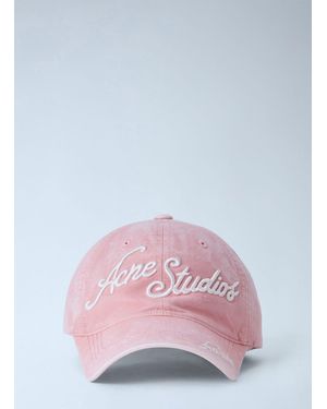 Acne Studios Logo-Embroidered Baseball Cap - Pink