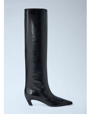 KHAITE Davis Knee-High Boots - Blue