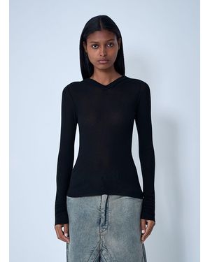 Rick Owens Hooded T-shirt - Blue