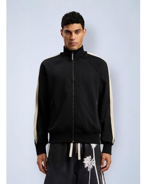 Palm Angels Performance Zip-Up Track Jacket - Black