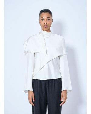 Rohe Silk Foulard Top - White