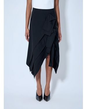 Bottega Veneta Asymmetric Layered Skirt - Blue