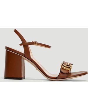 Gucci GG 75 Marmont Sandals In Brown