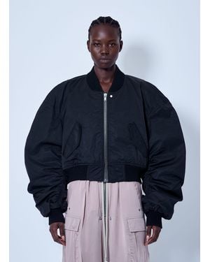 Rick Owens Secchia Cropped Flight Bomber Jacket - Blue