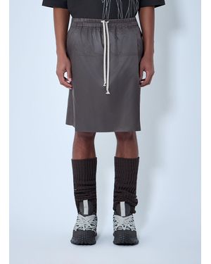 Moncler Rick Owens Drawstring Midi Kilt Shorts - Grey