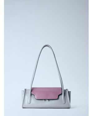 Marni Trunkette Leather Shoulder Bag - White
