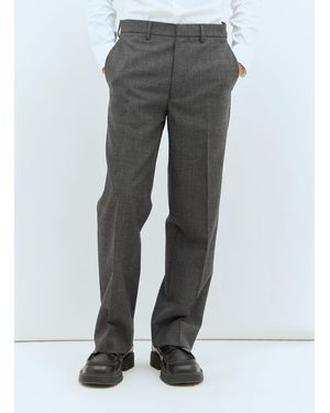 Miu Miu Marled Wool Trousers - Grey