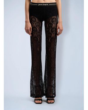 Palm Angels Wide Trousers - Black