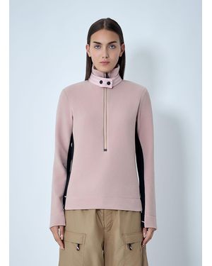 Moncler Contrast Panel Sweatshirt - Pink