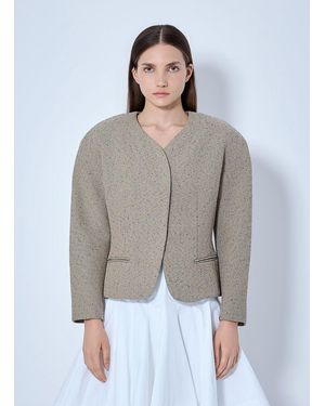 Jacquemus La Petite Veste Ovalo Blazer - Gray