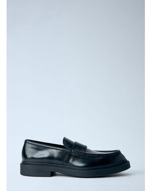 Jil Sander Brushed Leather Loafers - White