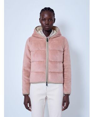 Moncler Polartec® Padded Zip-up Hoodie - Pink