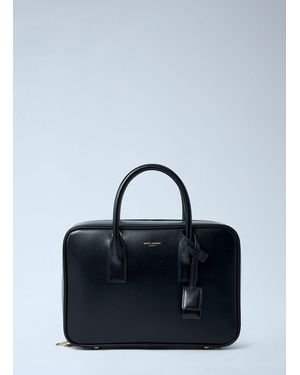 Saint Laurent Small Sac De Jour Box Handbag - Blue