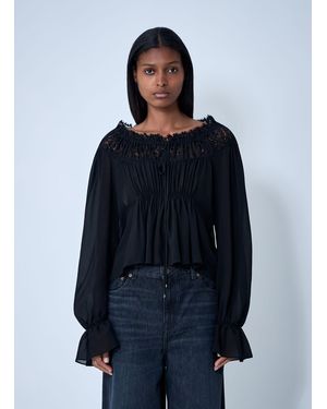 Chloé Chloã Lace-Trim Top - Blue