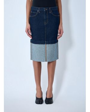 KHAITE Kilian Midi Skirt - Blue
