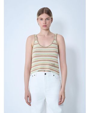 Chloé Chloã Cropped Logo Tank Top - White
