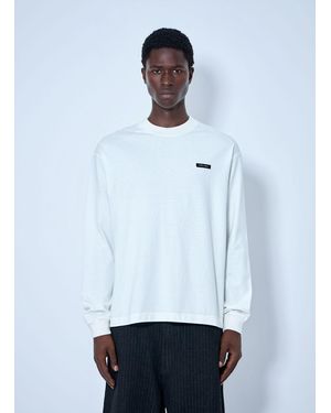 Prada Long Sleeve Logo Sweatshirt - White
