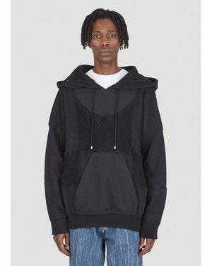 DRx FARMAxY FOR LN-CC Upcycled Crochet Hooded Sweatshirt - Blue