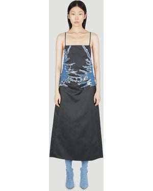 Y. Project Y/Project Satin Whisker Dress - Blue