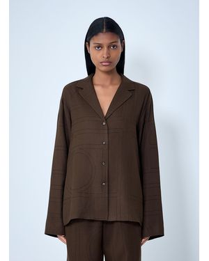TOTEME Monogram Shirt - Brown
