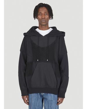 DRx FARMAxY FOR LN-CC Upcycled Crochet Hooded Sweatshirt - Blue