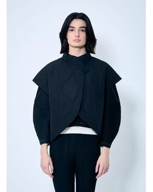 Pleats Please Issey Miyake Quilted Vest - Blue