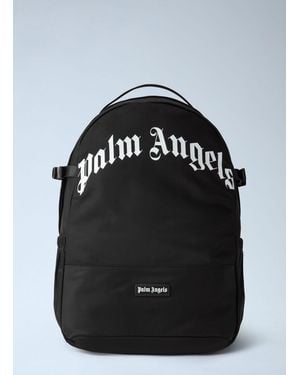 Palm Angels Curved Logo Backpack - Black