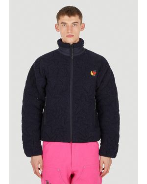 Sky High Farm Quilted Fleece Zip Jacket - Blue