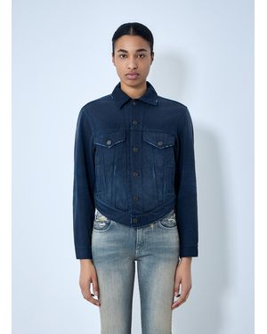 Balenciaga Curved Waistband Jacket - Blue