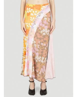 Rave Review Alma Patchwork Skirt - Pink