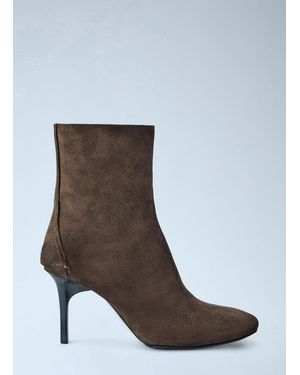 CAPASA MILANO Pointed-toe Suede Ankle Boots - Brown
