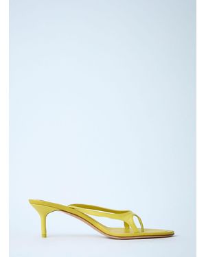 Acne Studios Leather Heel Sandals - Green
