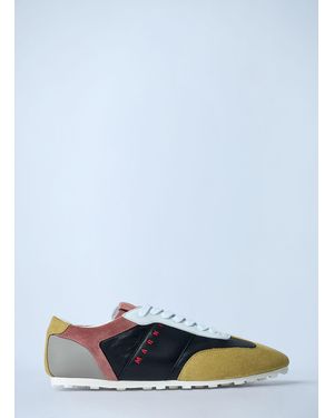 Marni Softy Soccer Leather Sneakers - Blue