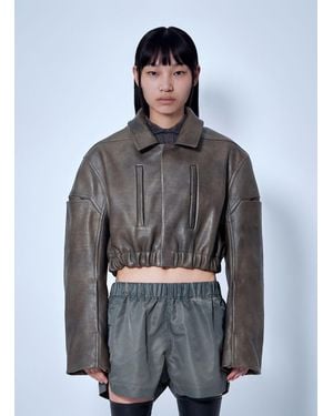 Rick Owens Collared Mac Bomber Jacket - Gray