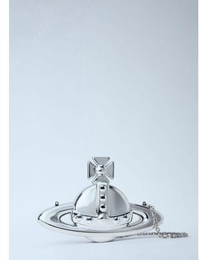 Vivienne Westwood 3D Orb Clutch Bag - White