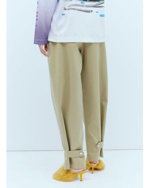 Burberry Side Buckle Pants - Green