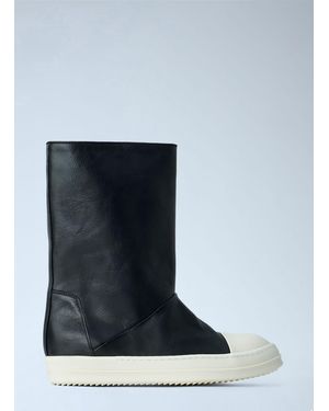 Rick Owens High Leather Boots - Blue