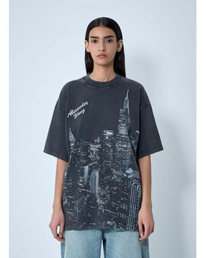 Alexander Wang Logo Motif T-Shirt - Blue