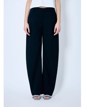 Alexander Wang Bowed Leg Mid Rise Pants - Blue