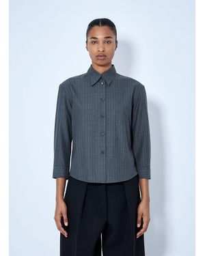 Jil Sander Striped Wool Shirt - Blue