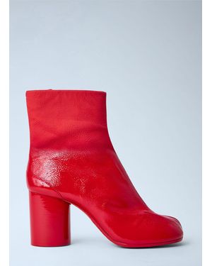 Maison Margiela Tabi Leather Ankle Boot - Red