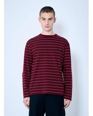 Miu Miu Striped Long-Sleeve T-Shirt - Red