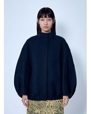 Dries Van Noten High Collar Wool Jacket - Blue