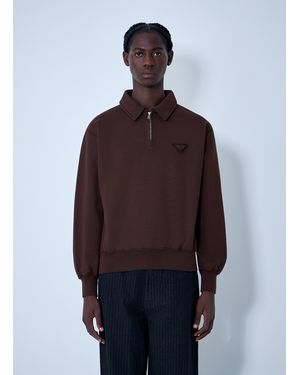 Prada Logo Motif Sweatshirt - Red